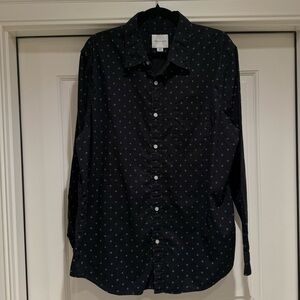 American Eagle Shirt Mens XL Diamond Seriously Soft Button Down Cotton Burgundy